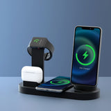 Phone Chargers: Devanti 4-in-1 Wireless Charger Dock Multi-function Charging Station for Phone