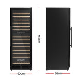 Wine Fridges: Devanti Wine Fridge Cooler Dual Zone 128 Bottles