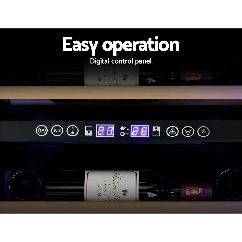 Wine Fridges: Devanti Wine Fridge Cooler Dual Zone 128 Bottles