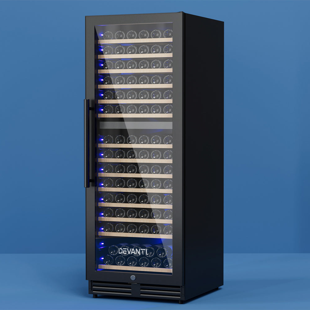 Wine Fridges: Devanti Wine Fridge Cooler Dual Zone 154 Bottles
