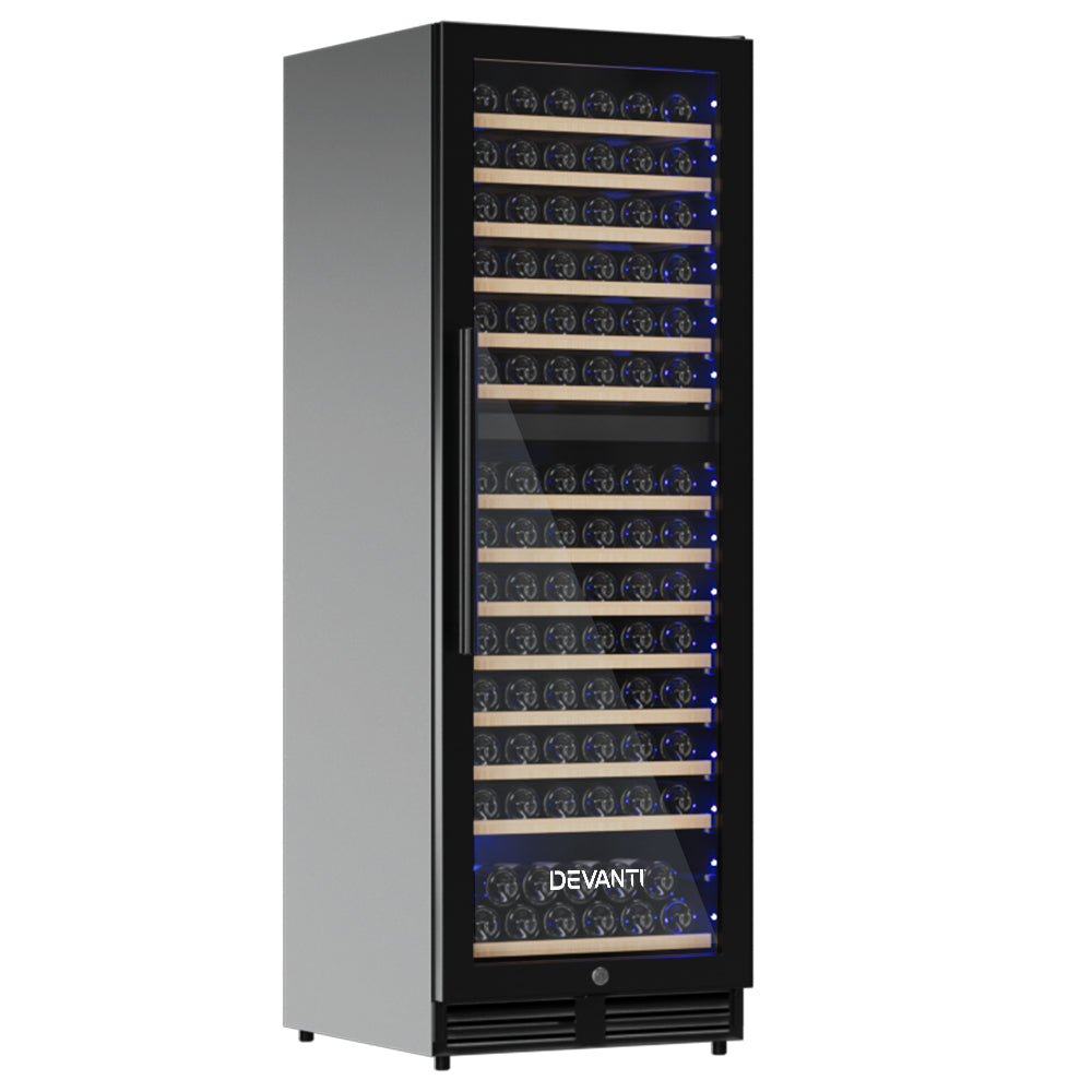 Wine Fridges: Devanti Wine Fridge Cooler Dual Zone 154 Bottles