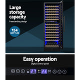 Wine Fridges: Devanti Wine Fridge Cooler Dual Zone 154 Bottles
