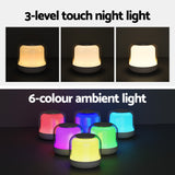 Phone Chargers: Devanti 3 in 1 Wireless Charger 15W Fast Charging RGB Light Bluetooth Speaker for Phone