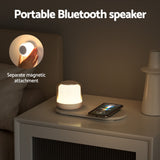 Phone Chargers: Devanti 3 in 1 Wireless Charger 15W Fast Charging RGB Light Bluetooth Speaker for Phone