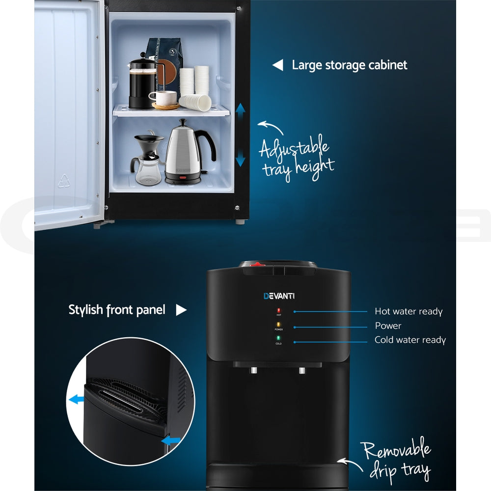 Water Dispensers: Devanti Water Cooler Dispenser Stand 22L Bottle Black