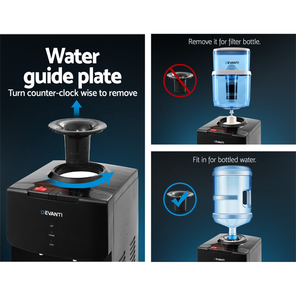 Water Dispensers: Devanti Water Cooler Dispenser Stand Black