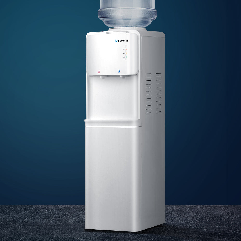 Water Dispensers: Devanti Water Cooler Dispenser Stand White
