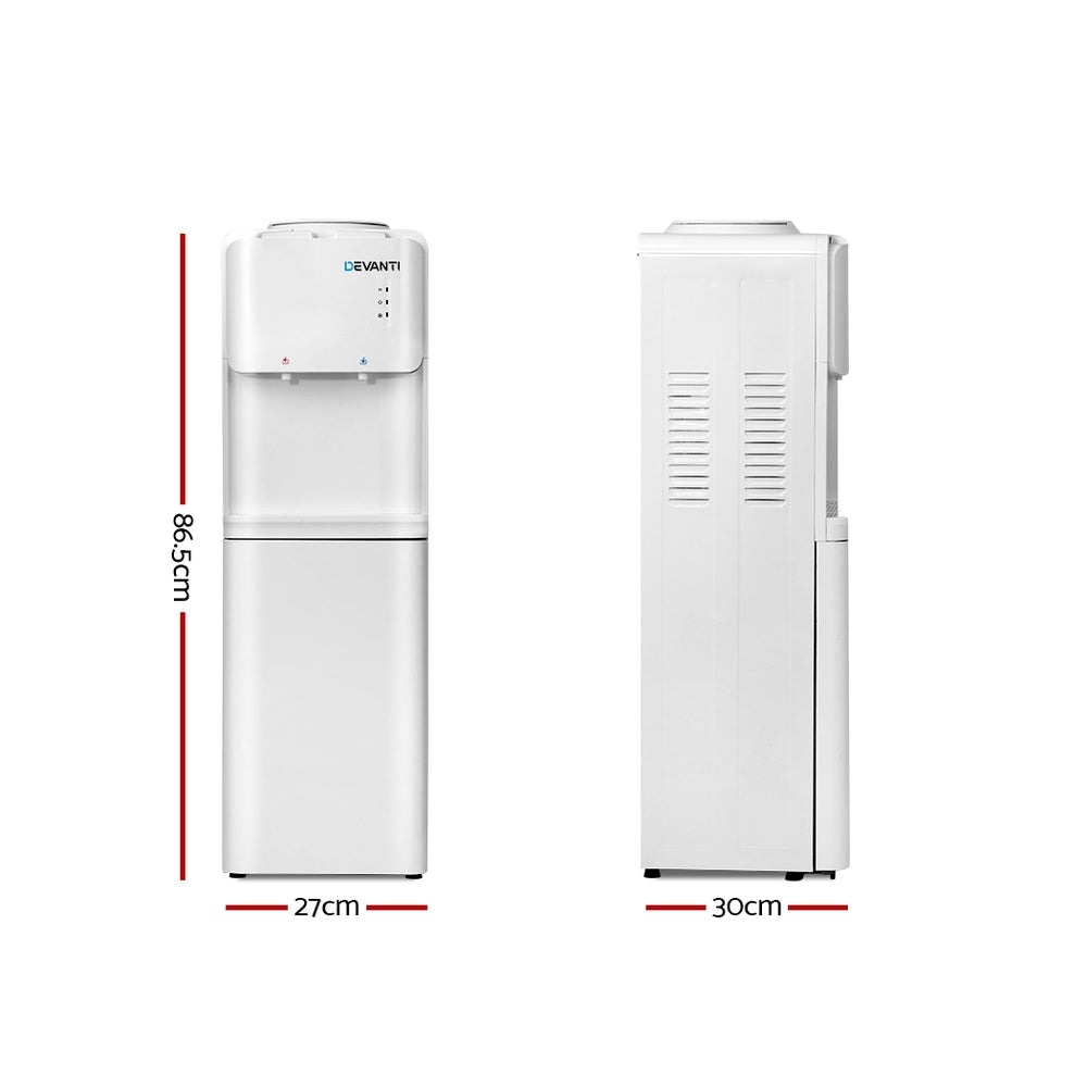 Water Dispensers: Devanti Water Cooler Dispenser Stand White