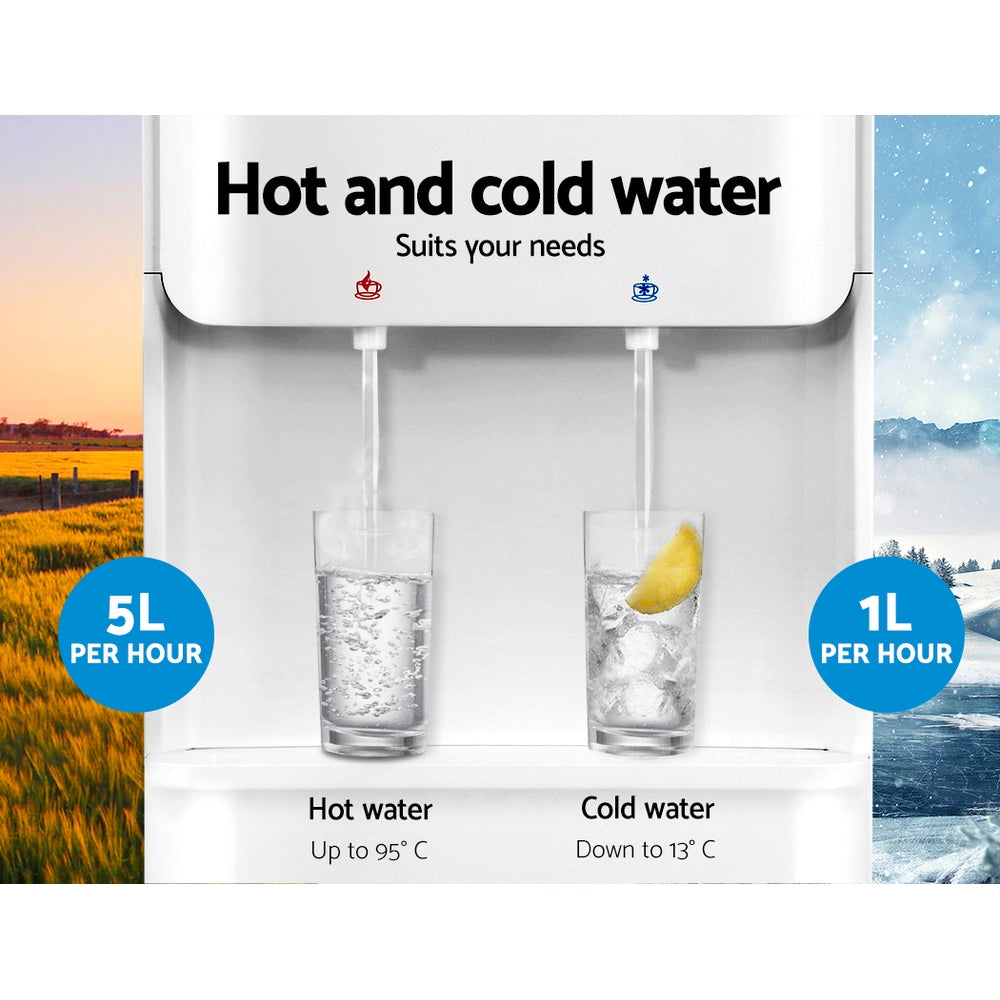 Water Dispensers: Devanti Water Cooler Dispenser Stand White