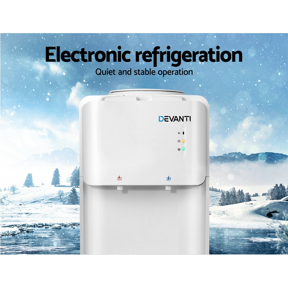 Water Dispensers: Devanti Water Cooler Dispenser Stand White
