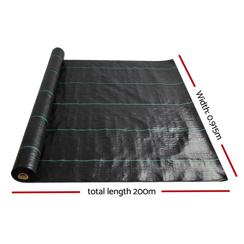 Herbicides: Instahut 0.915x200m Weed Mat Weedmat Control Plant