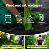 Herbicides: Instahut 2x50m Weed Mat 110GSM Weed Control Mat Plant