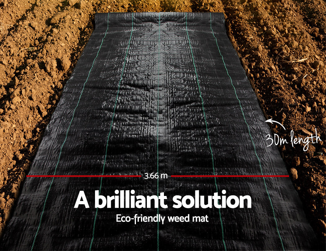 Herbicides: Instahut 3.66x30m Weed Mat Weedmat Control Plant