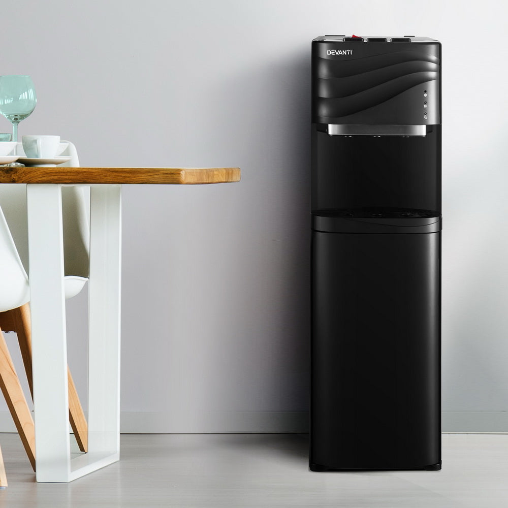 Water Dispensers: Devanti Water Cooler Dispenser Bottom Load Black
