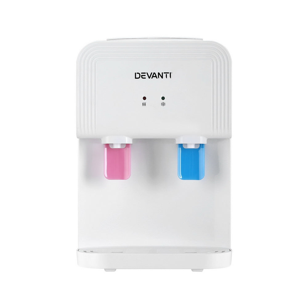 Water Dispensers: Devanti Water Cooler Dispenser Bench Top White