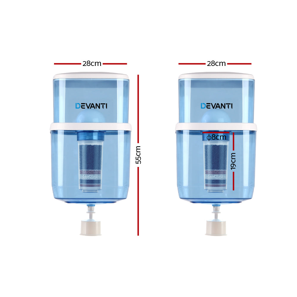 Water Dispensers: Devanti Water Cooler Dispenser 22L Filter Bottle