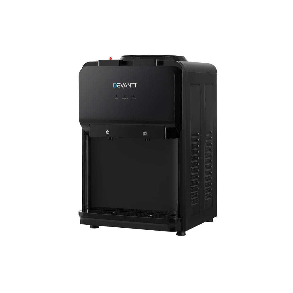 Water Dispensers: Devanti Water Cooler Dispenser Bench Top Black