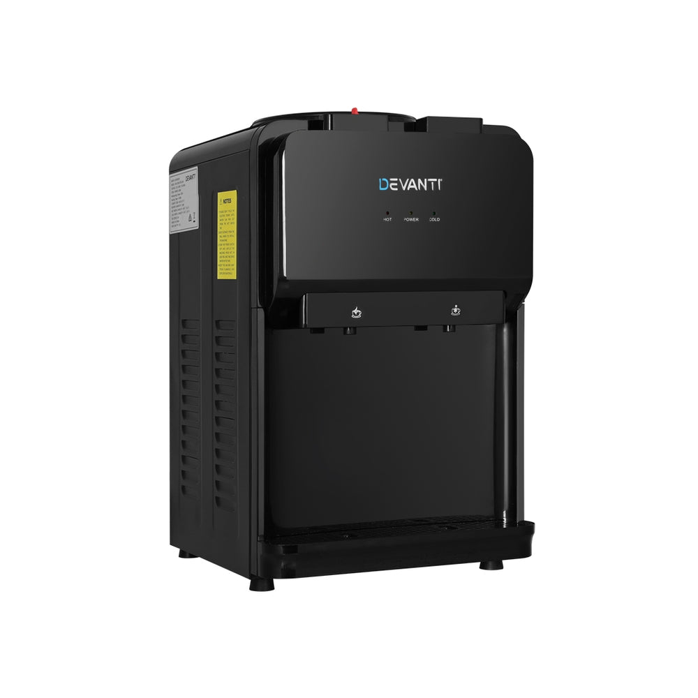 Water Dispensers: Devanti Water Cooler Dispenser Bench Top Black