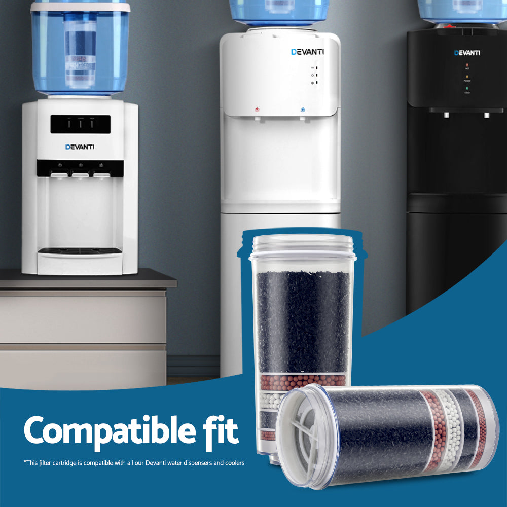 Water Dispensers: Devanti Water Cooler Dispenser 7-Stage Filter 2 Pack