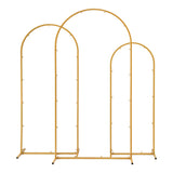 Other Wedding Decorations: Wedding Arch Backdrop Stand Set of 3 Gold Metal Wedding Arched Frame, Easy to Assemble, Stable Balloon Arch Standfor Wedding, Baby Shower, Party Decoration