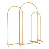 Other Wedding Decorations: Wedding Arch Backdrop Stand Set of 3 Gold Metal Wedding Arched Frame, Easy to Assemble, Stable Balloon Arch Standfor Wedding, Baby Shower, Party Decoration