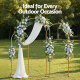 Other Wedding Decorations: Wedding Arch Backdrop Stand Set of 3 Gold Metal Wedding Arched Frame, Easy to Assemble, Stable Balloon Arch Standfor Wedding, Baby Shower, Party Decoration