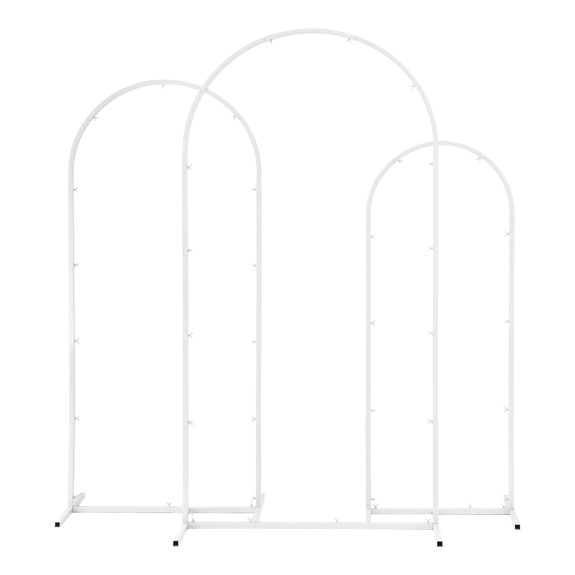 Other Wedding Decorations: Wedding Arch Backdrop Stand Set of 3 Metal Wedding Arched Frame White, Easy to Assemble, Stable Balloon Arch Standfor Wedding, Baby Shower, Party Decoration