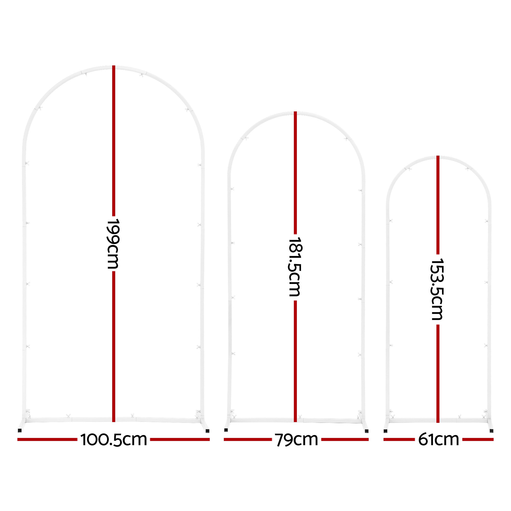 Other Wedding Decorations: Wedding Arch Backdrop Stand Set of 3 Metal Wedding Arched Frame White, Easy to Assemble, Stable Balloon Arch Standfor Wedding, Baby Shower, Party Decoration