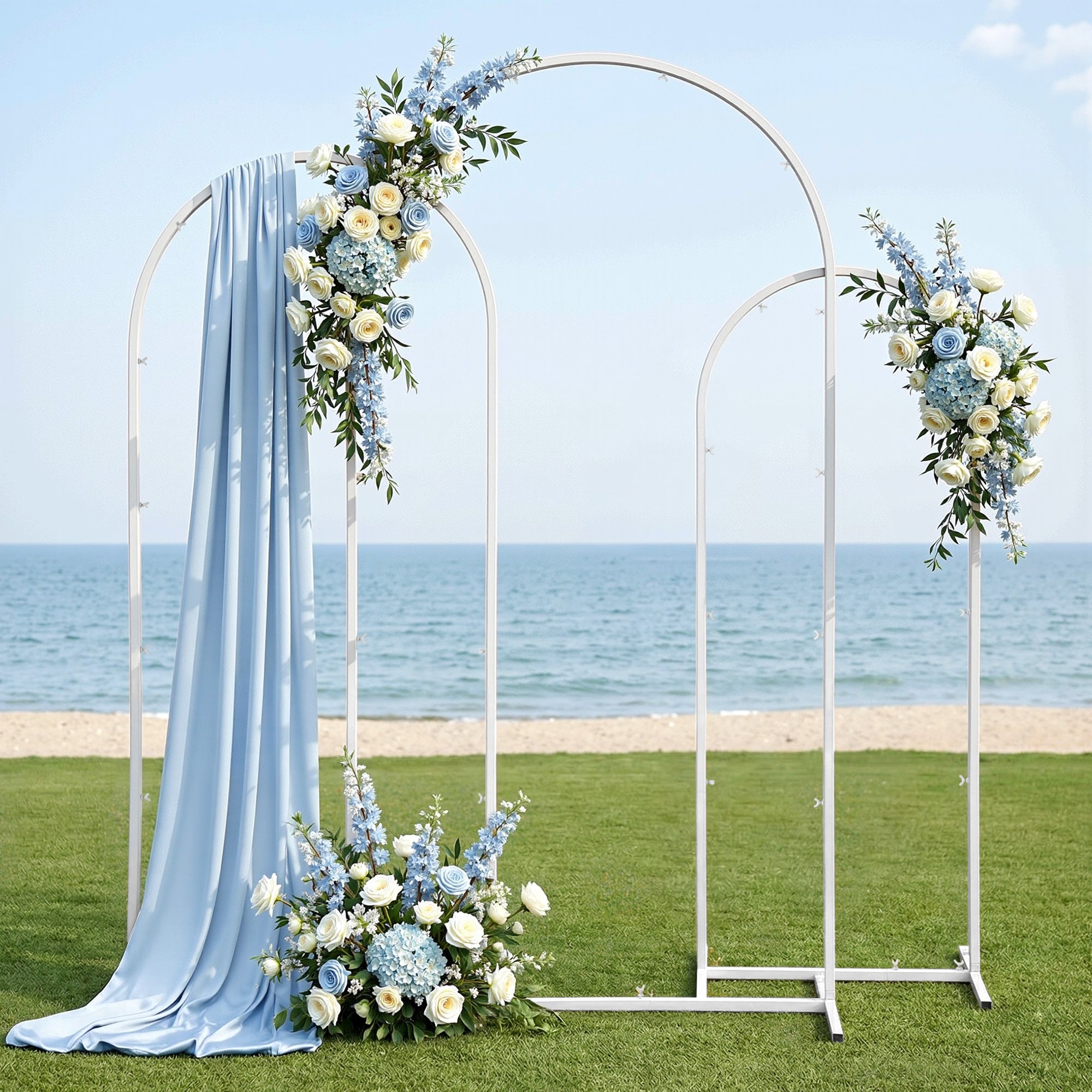 Other Wedding Decorations: Wedding Arch Backdrop Stand Set of 3 Metal Wedding Arched Frame White, Easy to Assemble, Stable Balloon Arch Standfor Wedding, Baby Shower, Party Decoration
