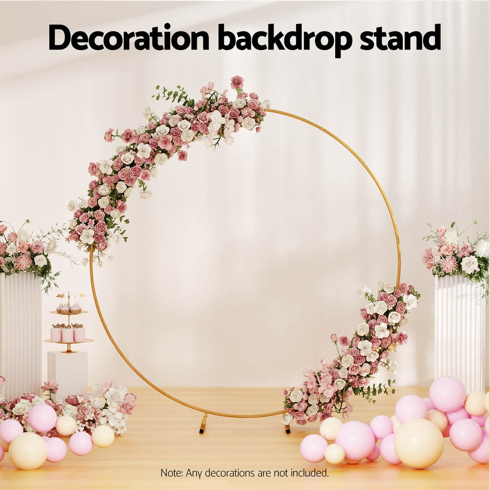 Balloons: 2M Round Backdrop Stand Wedding Background Decoration Party Flower Balloon Display