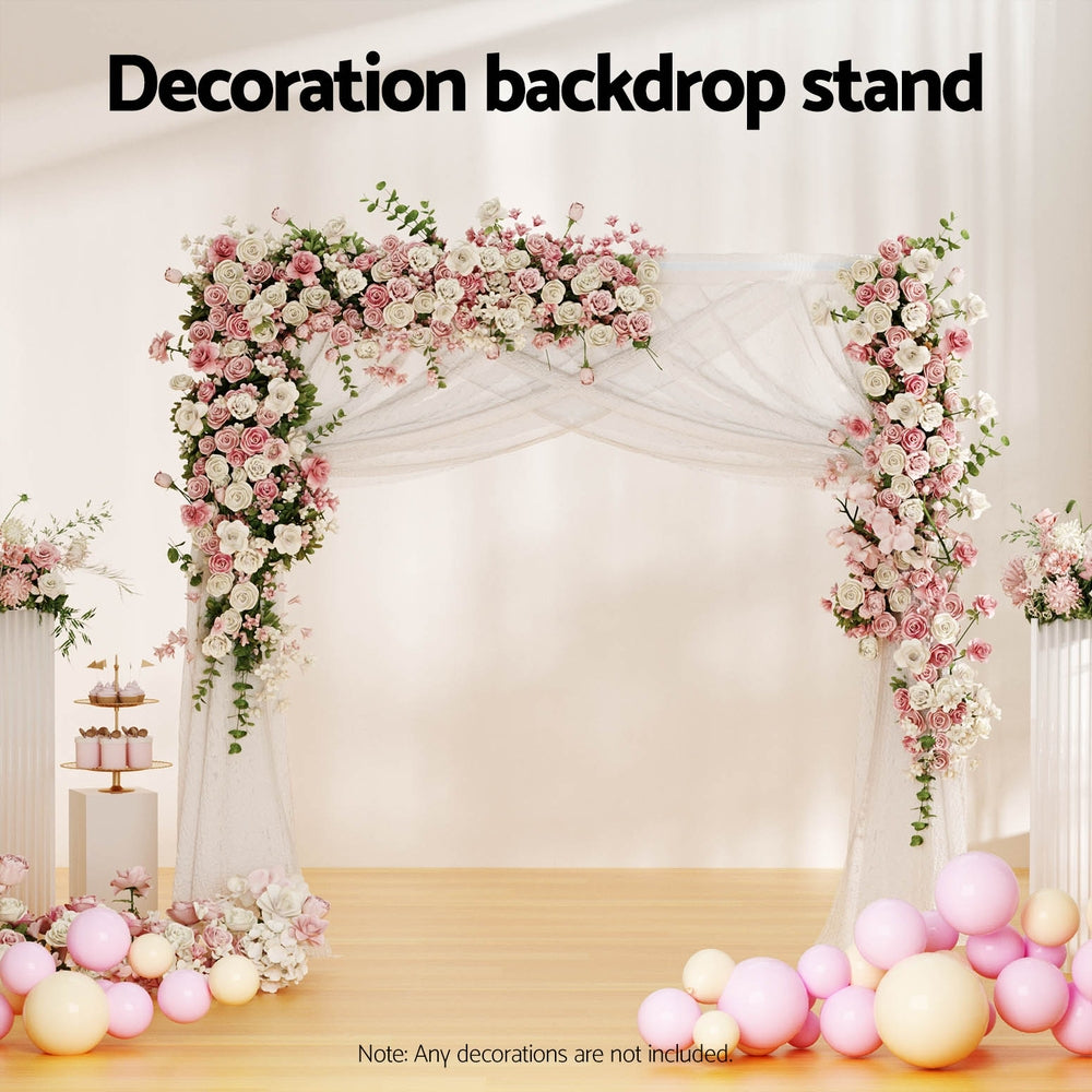 Balloons: 2M Backdrop Stand Wedding Background Decoration Party Flower Balloon Display White