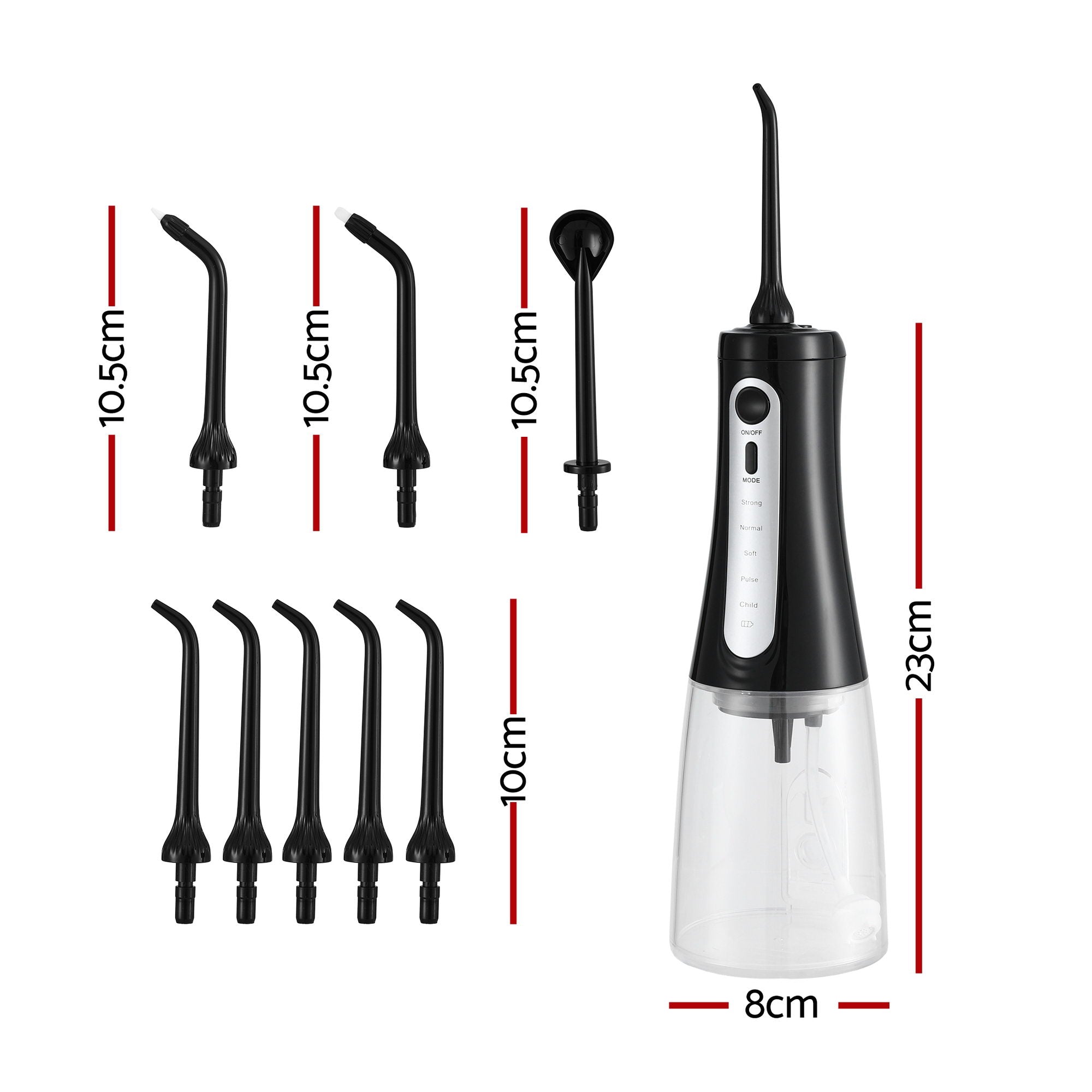 Oral Care: Devanti Cordless Water Flosser Dental Oral Irrigator Black