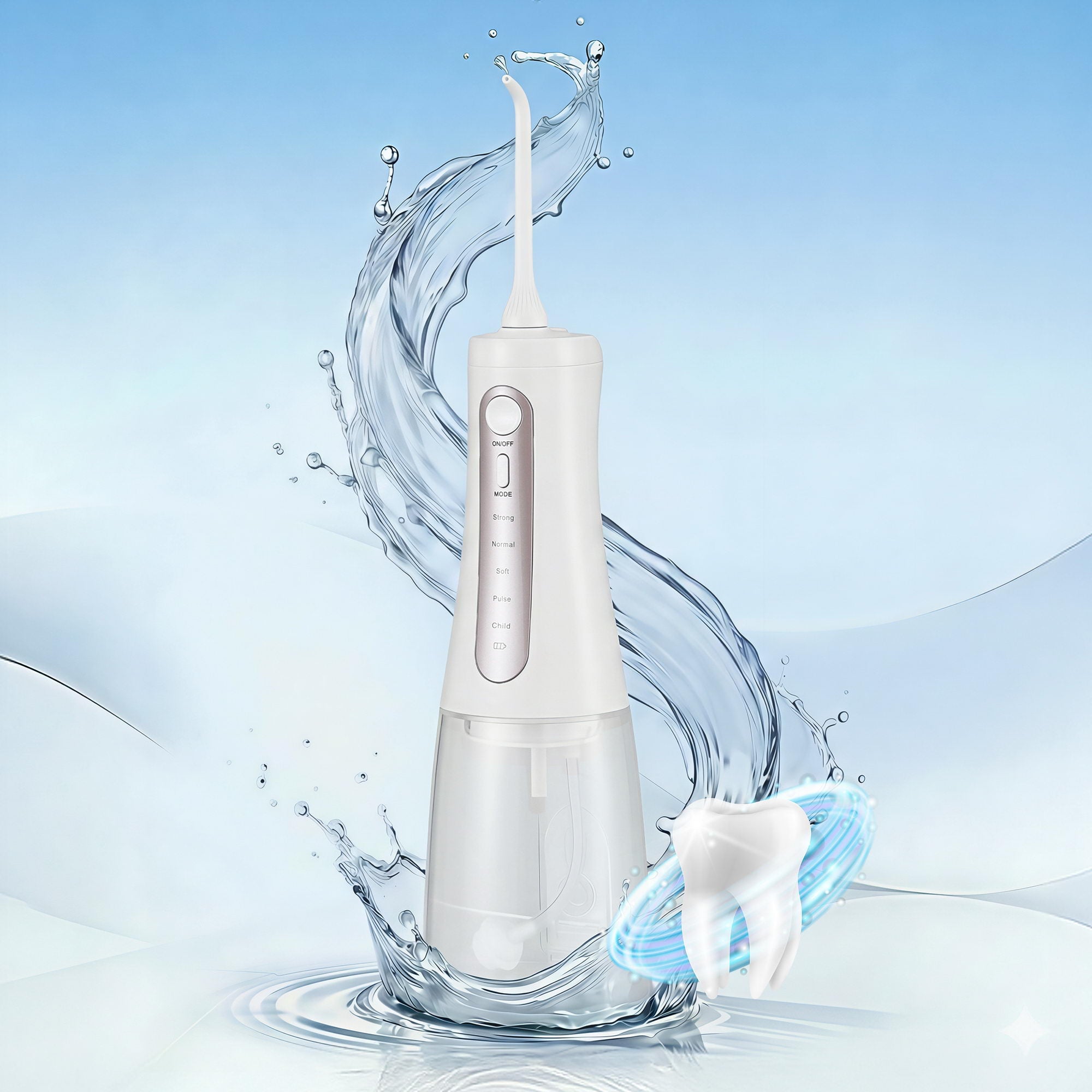 Oral Care: Devanti Cordless Water Flosser Dental Oral Irrigator White