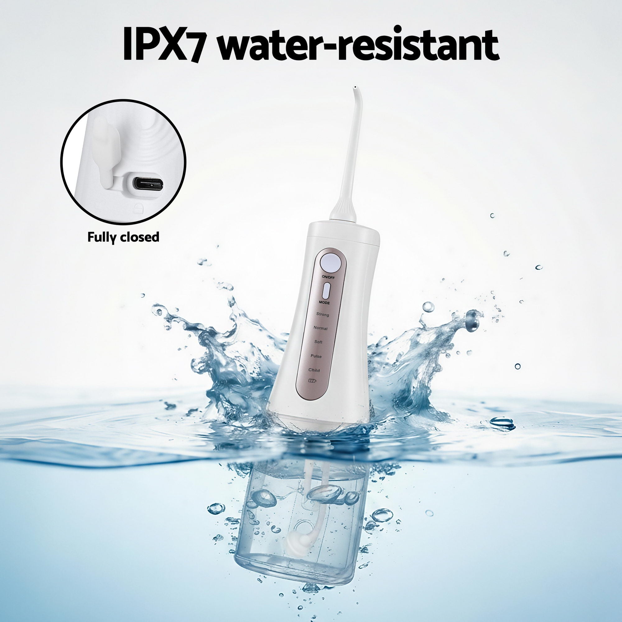 Oral Care: Devanti Cordless Water Flosser Dental Oral Irrigator White