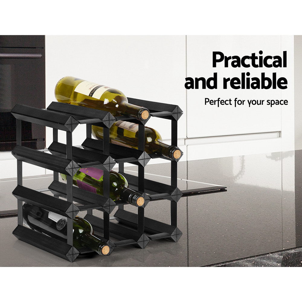 Wine Racks: Artiss Wine Rack 12 Bottle Black