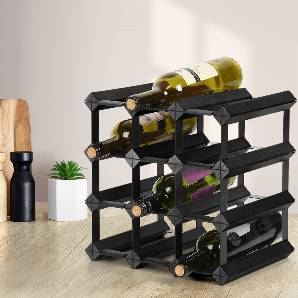 Wine Racks: Artiss Wine Rack 12 Bottle Black