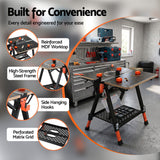 Giantz Portable Folding Work Table 454kg Adjustable Workbench