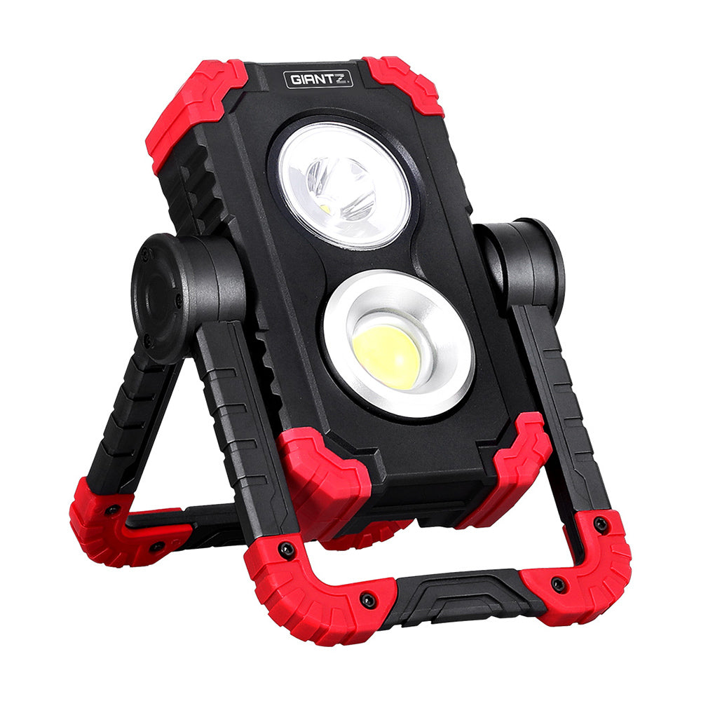 Camping Lights & Lanterns: Giantz Work Light Rechargeable Torch USB Cordless LED Lamp Rotation Folding
