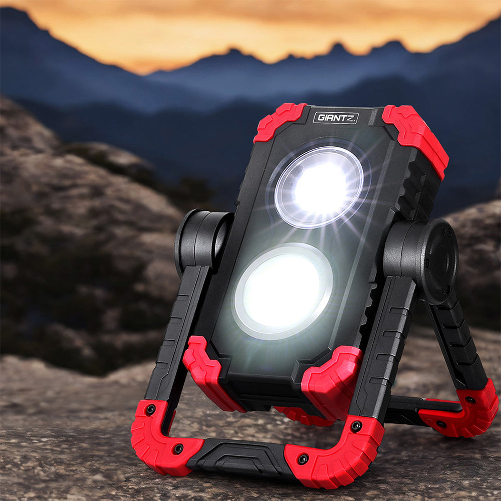 Camping Lights & Lanterns: Giantz Work Light Rechargeable Torch USB Cordless LED Lamp Rotation Folding