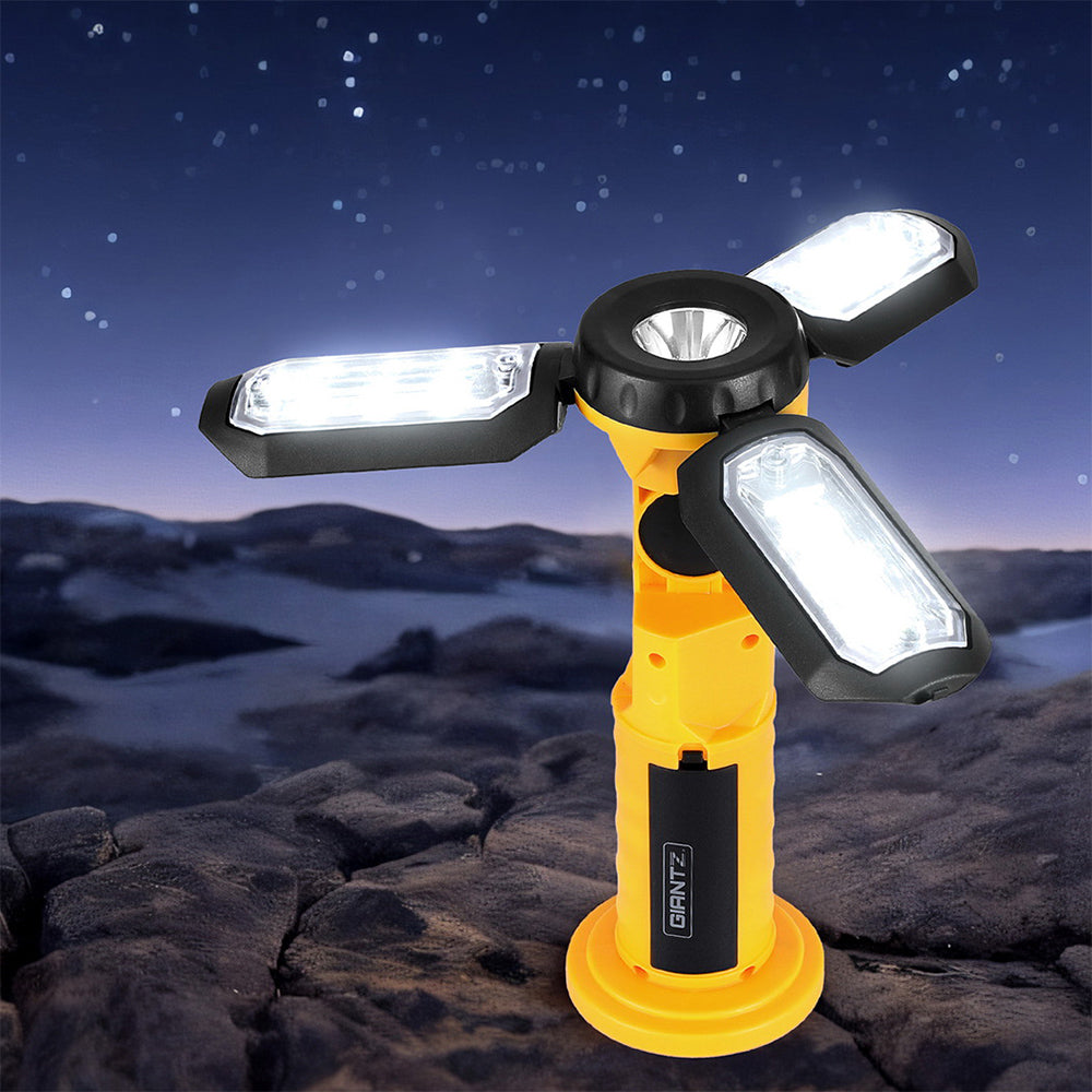 Treadmills: Giantz Work Light Rechargeable USB Cordless LED Lamp Hook Rotation Folding
