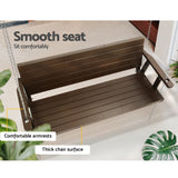 Outdoor Chairs: Gardeon Porch Swing Chair with Chain Outdoor Furniture 3 Seater Bench Wooden Brown
