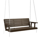 Outdoor Chairs: Gardeon Porch Swing Chair with Chain Outdoor Furniture 3 Seater Bench Wooden Brown