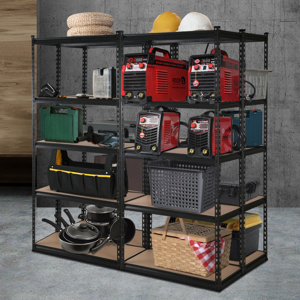 Wall Storage Racks: Giantz 4x1.8M Garage Shelving Warehouse Rack Pallet Racking Storage Shelve Black