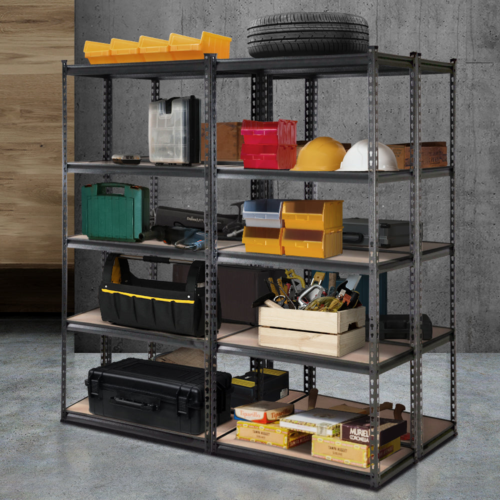 Wall Storage Racks: Giantz 4x1.8M Garage Shelving Warehouse Rack Pallet Racking Storage Charcoal
