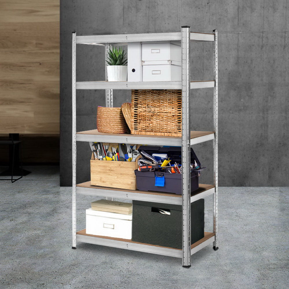 Wall Storage Racks: Giantz 1.8M Warehouse Racking Rack Shelving Garage Steel Metal Storage Shelves Silver