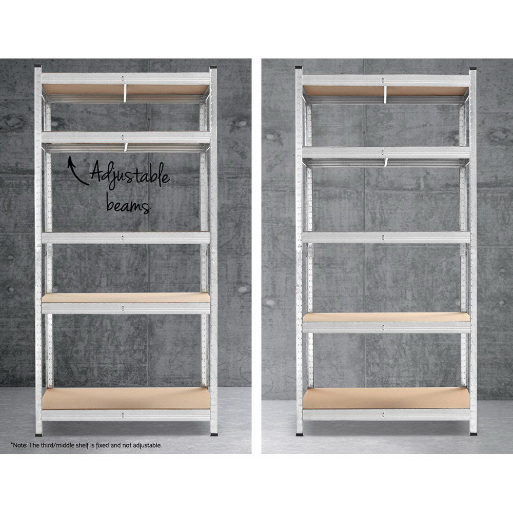 Wall Storage Racks: Giantz 1.8M Warehouse Racking Rack Shelving Garage Steel Metal Storage Shelves Silver