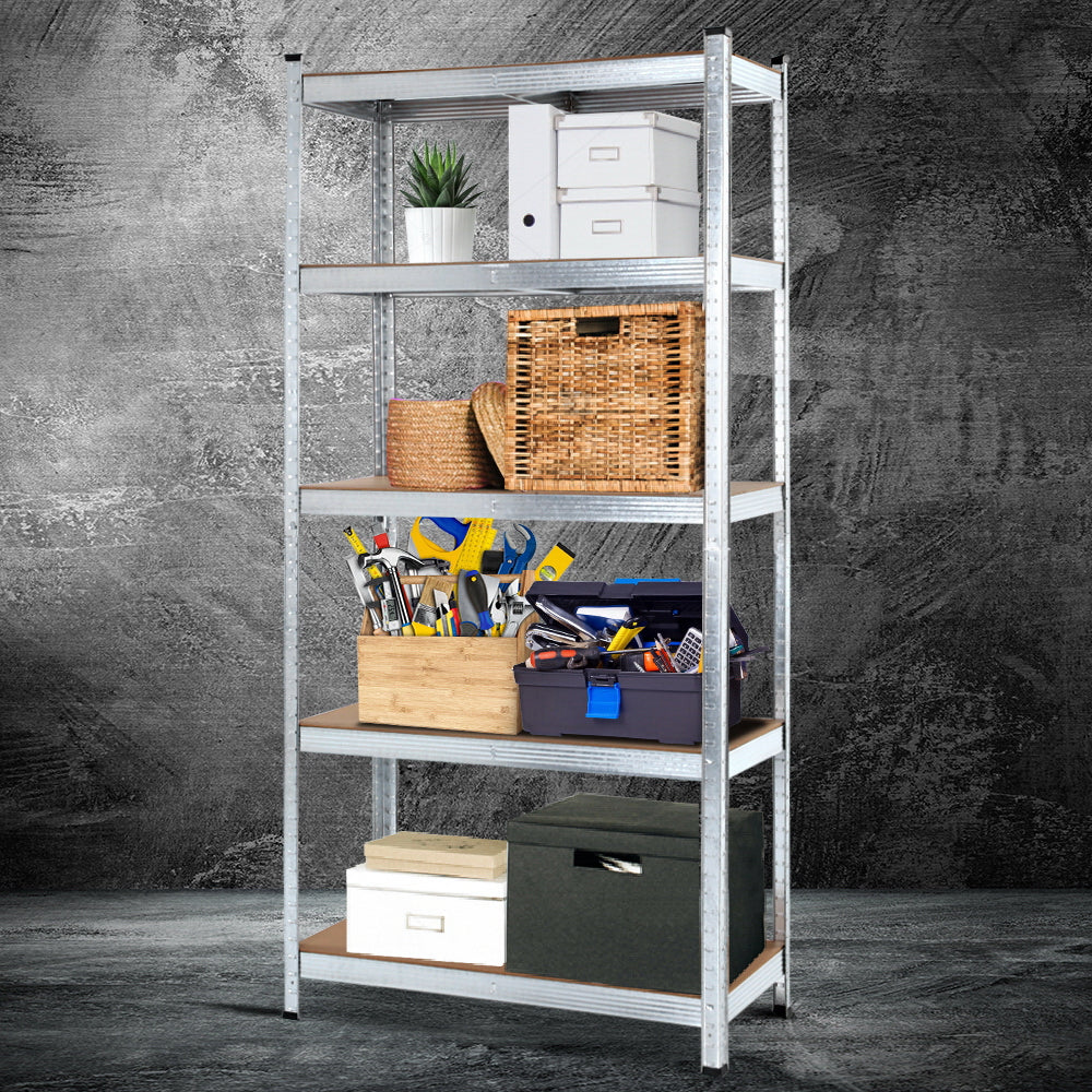 Wall Storage Racks: Giantz 1.8M Warehouse Racking Rack Shelving Garage Steel Metal Storage Shelves Silver