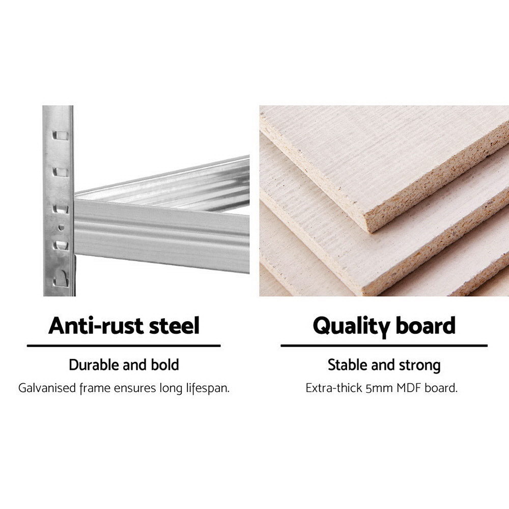 Wall Storage Racks: Giantz 2x1.8M Garage Shelving Warehouse Rack Pallet Racking Storage Shelf Silver