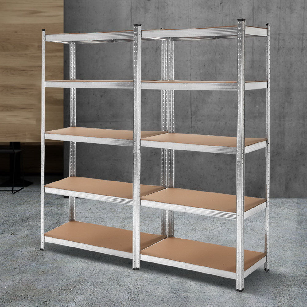 Wall Storage Racks: Giantz 2x1.8M Garage Shelving Warehouse Rack Pallet Racking Storage Shelf Silver