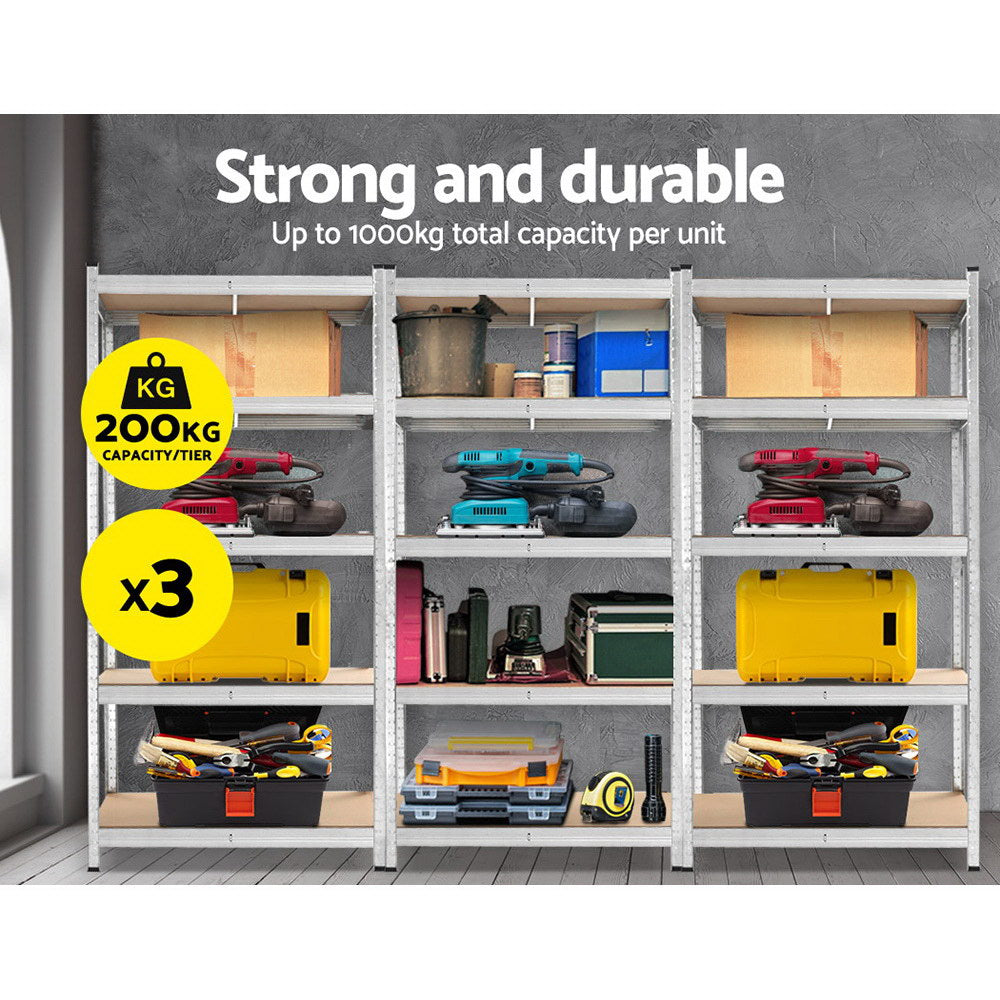 Wall Storage Racks: Giants 3x1.8M Warehouse Shelving Rack Racking Garage Metal Storage Shelves